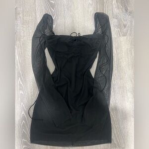 Black mini dress